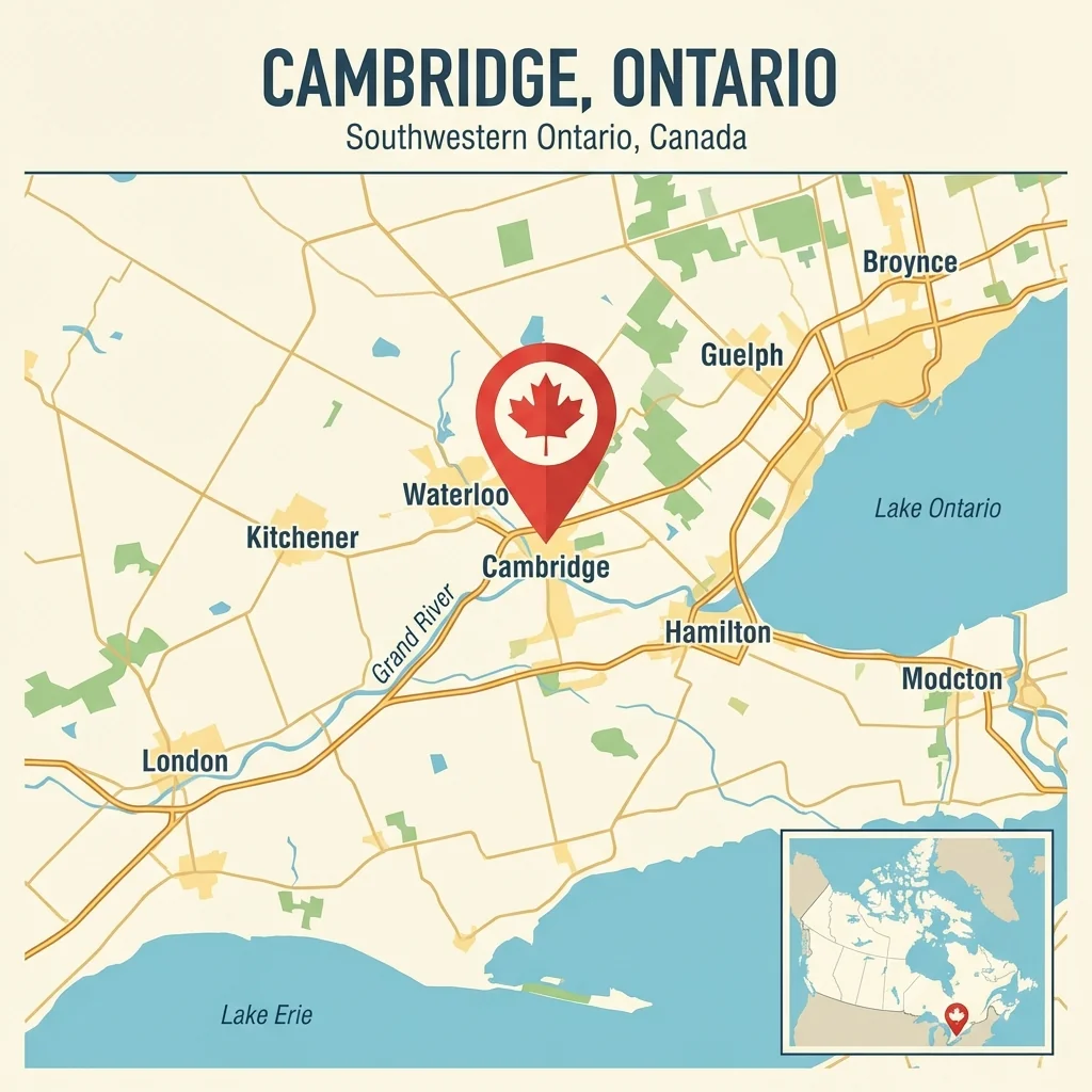 Cambridge location map
